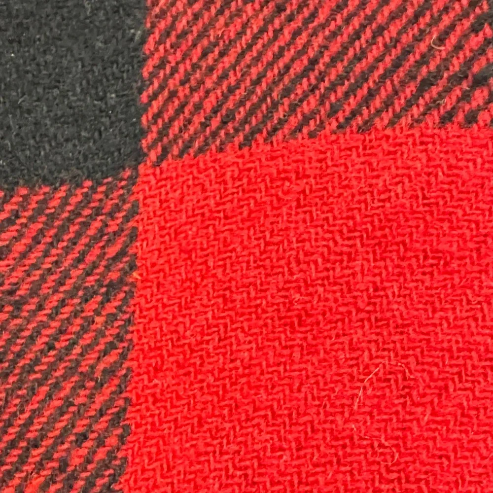 Red and Black Buffalo Plaid Crossbody Bag with Tassel